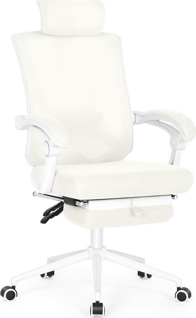 Office chair white ergonomic discount