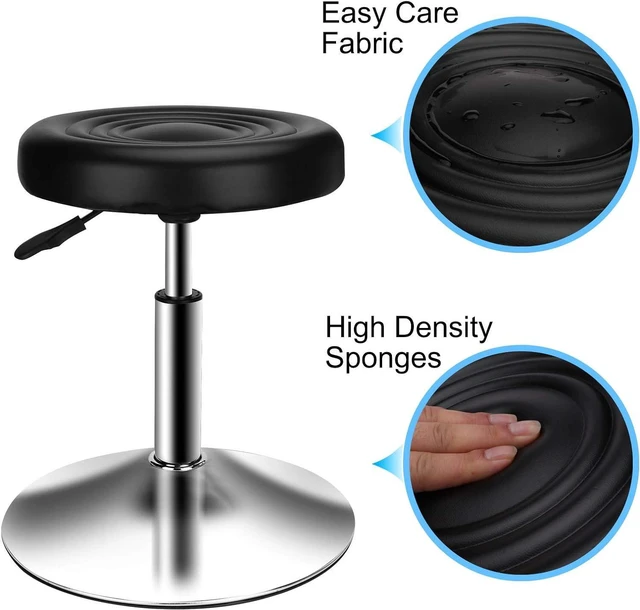 Alt view image 2 of 7 - QiCheng&LYS Round Modern bar Stool Height Adjustable 360 Swivel Stool,for Home Office Kitchen Barbershop bar spa (Black)