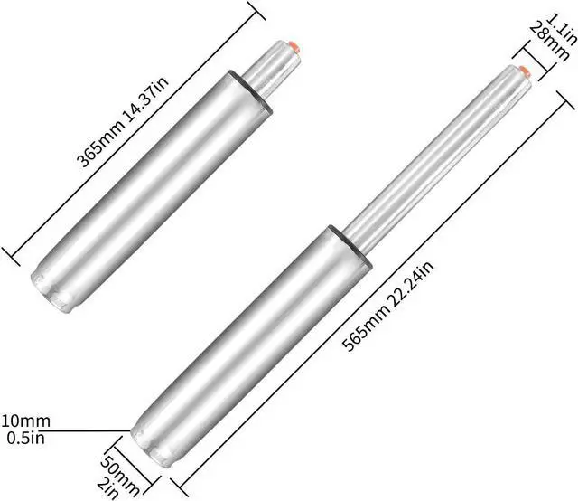 Alt view image 3 of 7 - Lilfurni Adjustable Hydraulic Gas Lift Cylinder,Heavy Duty,Universal Size Replacement for Most Stool Chairs,Smooth and Noiseless