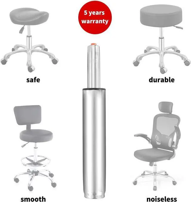 Alt view image 6 of 7 - Lilfurni Adjustable Hydraulic Gas Lift Cylinder,Heavy Duty,Universal Size Replacement for Most Stool Chairs,Smooth and Noiseless