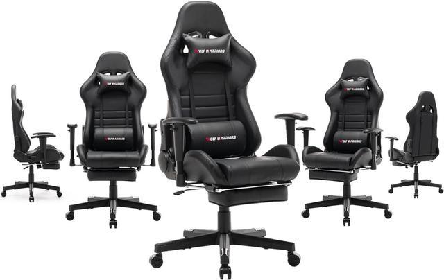 Gaming Chair with Footrest Computer Gaming Chaise Racing Style