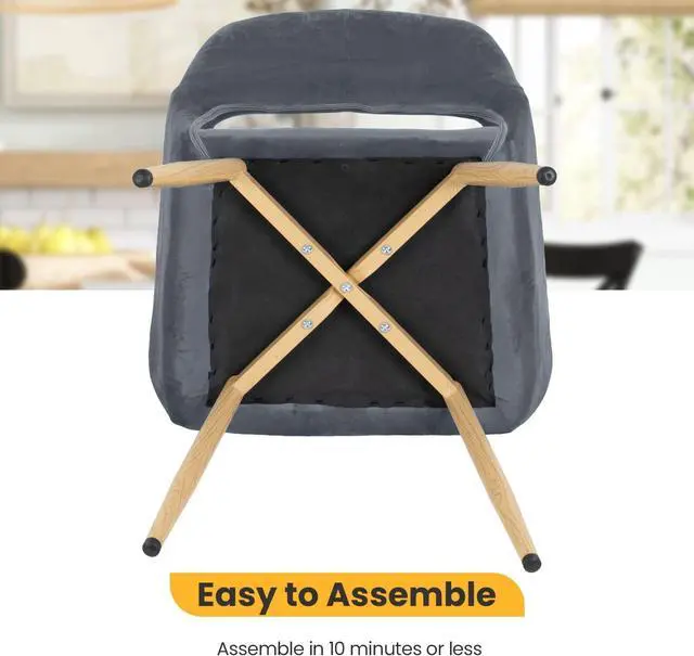 Alt view image 4 of 7 - Accent Chairs Dining Arm Chairs Dining Room Chair Kitchen Chair of 2 Dining Metal Side Chairs Arm Side Chairs Set of 2 Metal Legs for Home Kitchen Bedroom Living Room, Grey