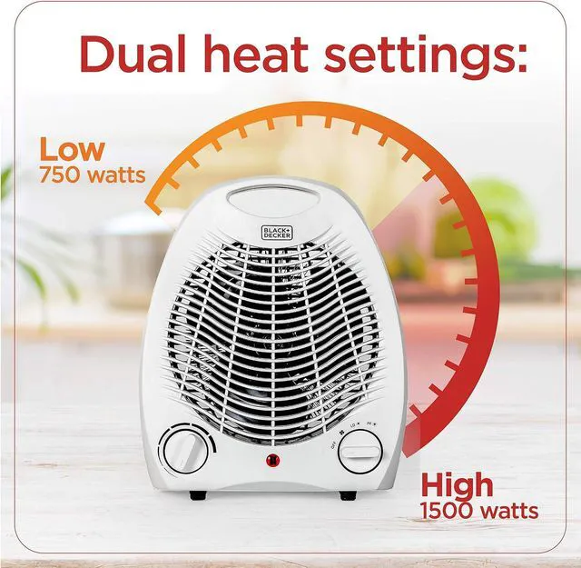 Alt view image 2 of 7 - BLACK+DECKER Personal Desktop Heater, 1500 Watts, BHD101W, White