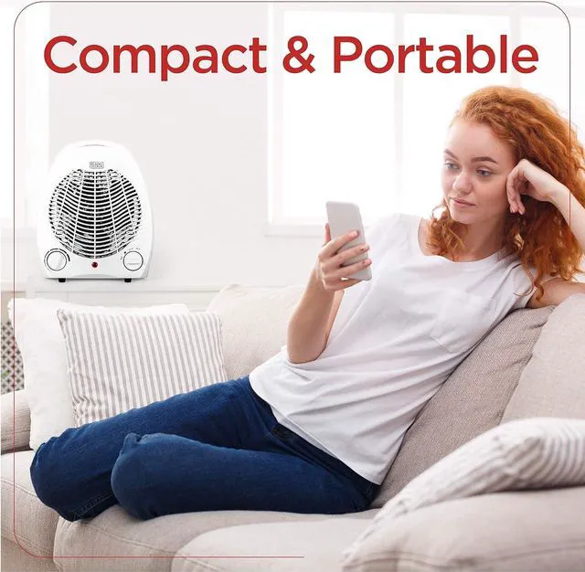 Alt view image 5 of 7 - BLACK+DECKER Personal Desktop Heater, 1500 Watts, BHD101W, White