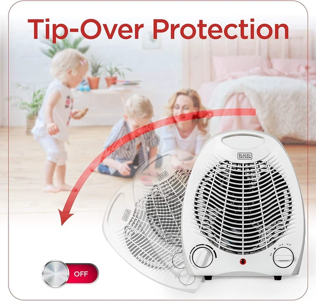 Alt view image 6 of 7 - BLACK+DECKER Personal Desktop Heater, 1500 Watts, BHD101W, White