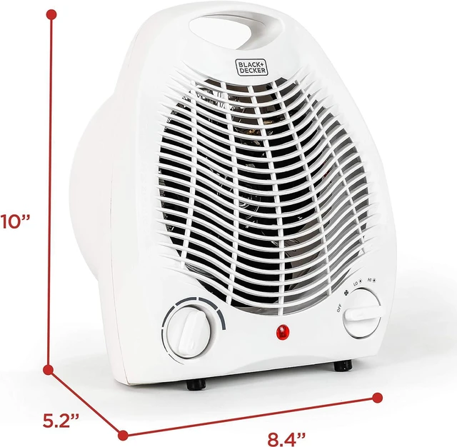 Alt view image 7 of 7 - BLACK+DECKER Personal Desktop Heater, 1500 Watts, BHD101W, White