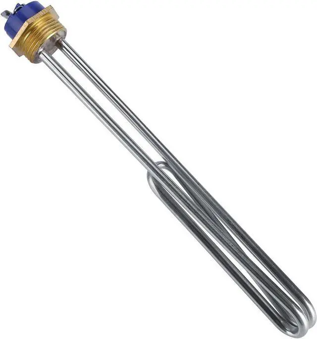 Alt view image 7 of 7 - Immersion Water Heater, Electric Water Heater, 220V 3000W Heater Element Hot Water Stainless Steel Electric Immersion Heater Tube Water Heating Tube Thread Copper Head Element Hose