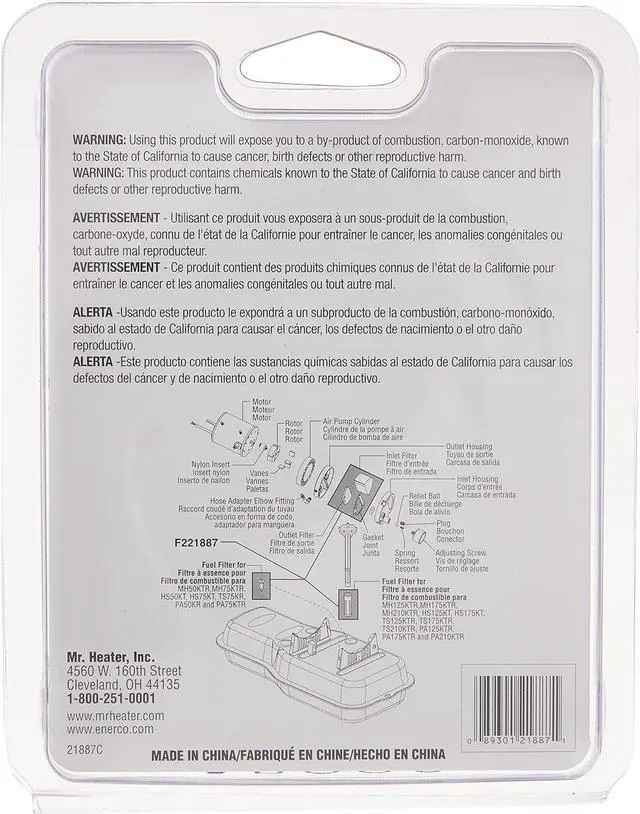 Alt view image 2 of 4 - Mr. Heater Filter Kit for 2009 or Newer Kerosene Forced Air Heater