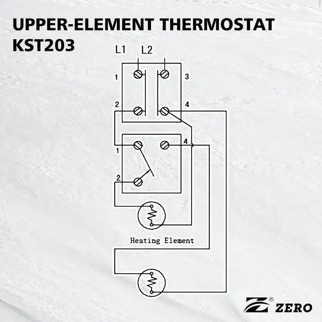 Alt view image 4 of 6 - Zero TOD Style Single Element Thermostat 120/480VAC Water Heater Thermostat UL Approved