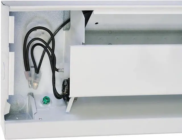 Alt view image 3 of 7 - Cadet Manufacturing 09954 240-Volt White Baseboard Hardwire Electric Zone Heater, 1000-Watt, 48-Inch