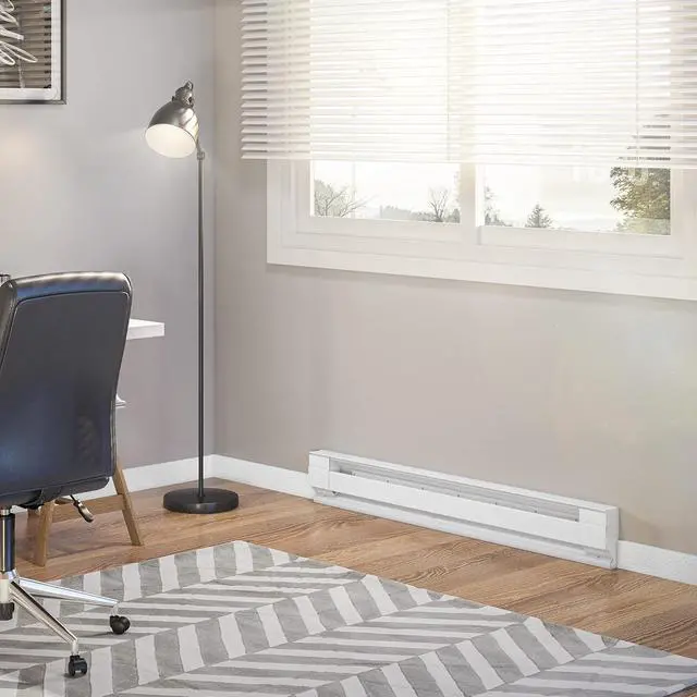 Alt view image 6 of 7 - Cadet Manufacturing 09954 240-Volt White Baseboard Hardwire Electric Zone Heater, 1000-Watt, 48-Inch