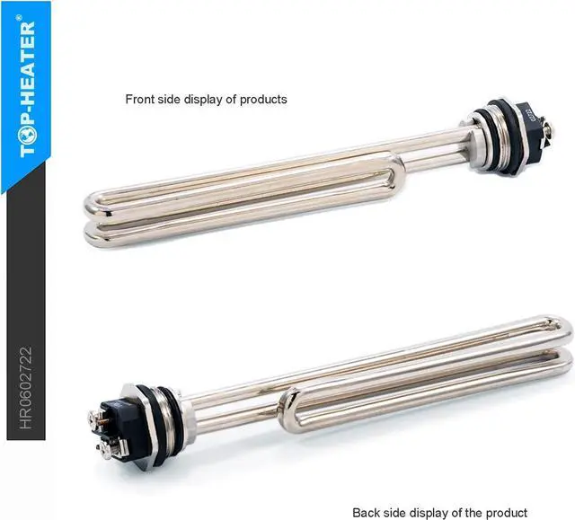 Alt view image 2 of 7 - Water Heater Element Replacement 4500W 240V,Screw-In Foldback Element 02722 by TOP-HEATER,Copper with Nickel Plating,Compatible for Duron Style,Low Watt Density Water Heater Replacement Part 1Pack