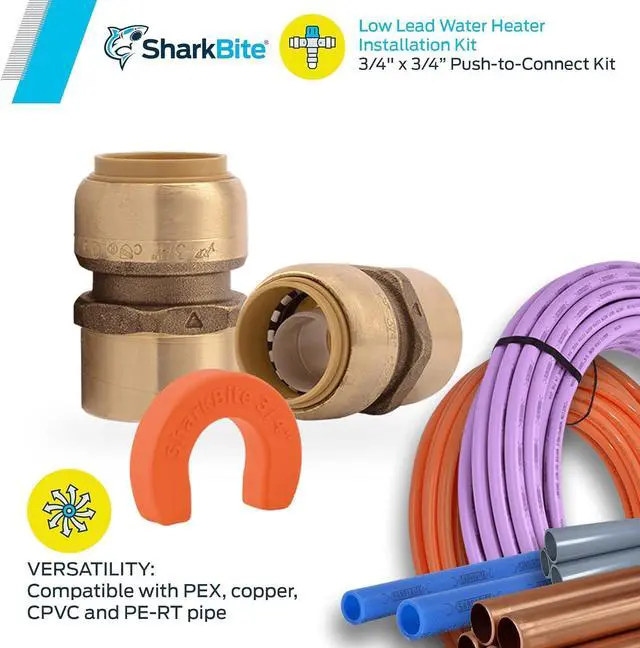 Alt view image 4 of 6 - Cash Acme 22441LF 3/4-Inch FNPT Sharkbite Water Heater Installation Kit