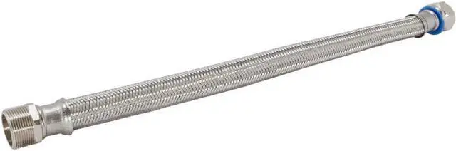 Main image of Eastman 48255 Flexible Water Heater Connector, 3/4" FIP Swivel x 3/4" MIP Rigid, 24" Length, Silver
