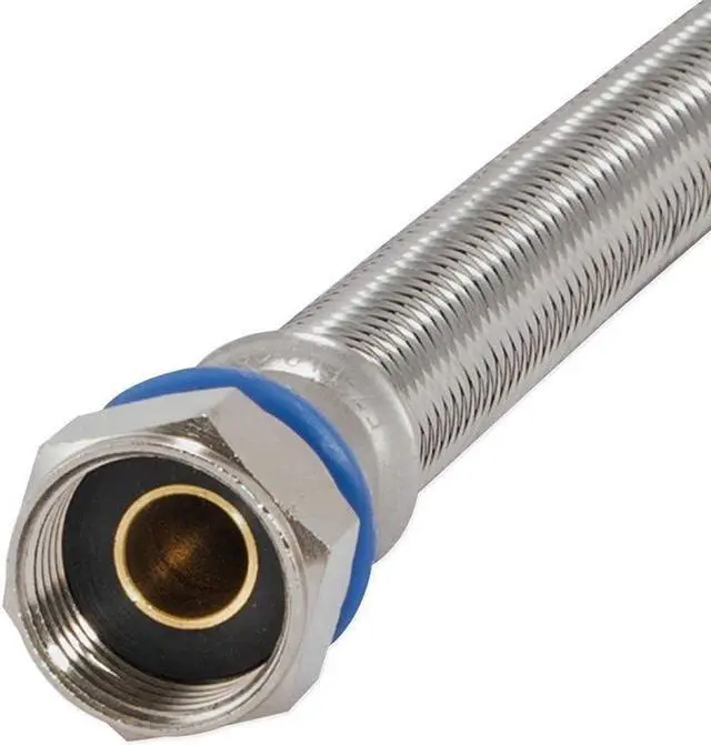 Alt view image 2 of 5 - Eastman 48255 Flexible Water Heater Connector, 3/4" FIP Swivel x 3/4" MIP Rigid, 24" Length, Silver