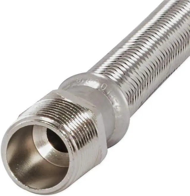 Alt view image 3 of 5 - Eastman 48255 Flexible Water Heater Connector, 3/4" FIP Swivel x 3/4" MIP Rigid, 24" Length, Silver