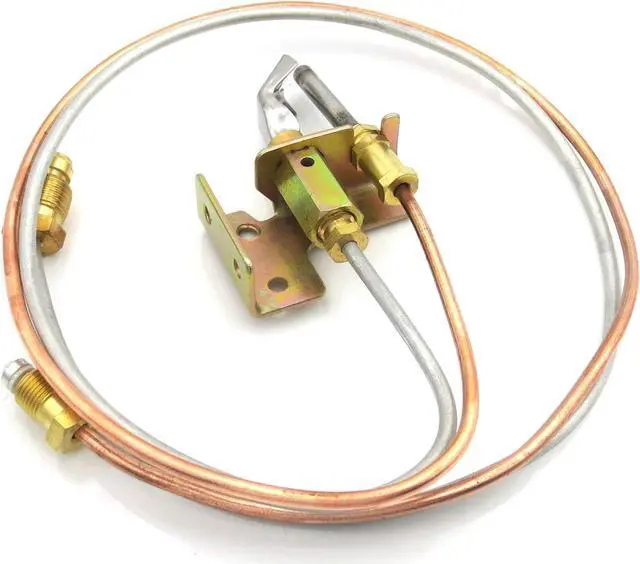 Alt view image 2 of 7 - Meter Star Water Heater Pilot Burner with Pilot Thermocouple and Tubing LP Propane 1 Set,Thermocouple 0.5 Meter M9x1,Alumium Pipe 0.55 Meter