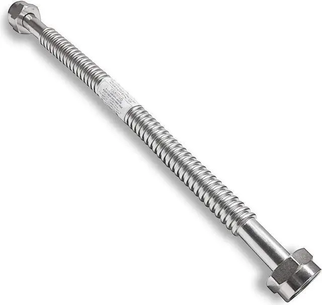 Main image of 24" X 1" FIP Heavy Duty Durable Stainless Steel Corrugated Water Flex Connector W/ Extra Thick Washers/Ideal for Water Heater and Water Softener...