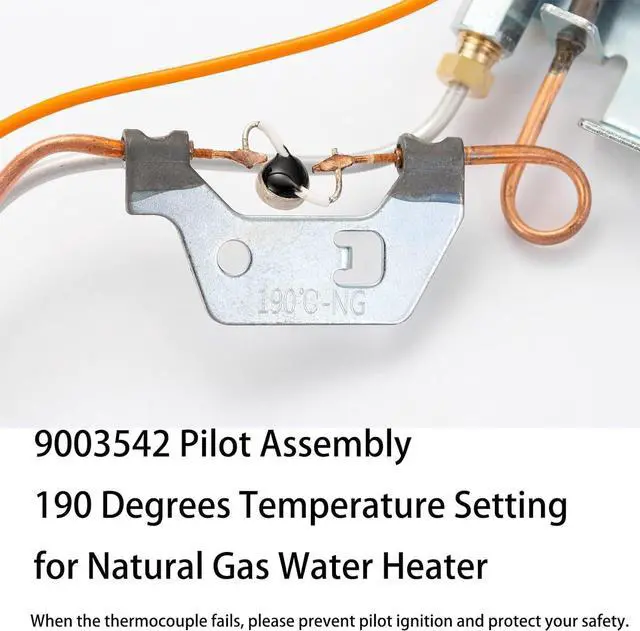 Alt view image 4 of 7 - 9003542 Water Heater Pilot Assembly NAT Gas Burner Assembly Replace 100109295 9003542005 18324190 9003530 Compatible with A.O Smith Kenmore State GS GSX Natural Gas Water Heater