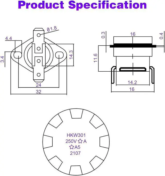 Alt view image 2 of 7 - Limit Switch L350 Replacement, 47-22861-01 Furnace Limit Switch Srl350 350f, Compatible with Automobile Motor, Transformer, General Electrical Equipment Supplies (2 Piece)