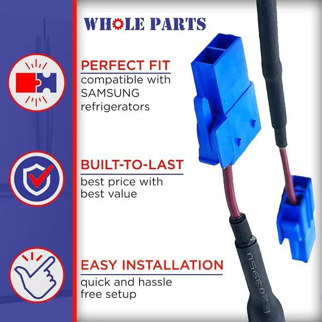 Alt view image 4 of 7 - Whole Parts DA47-00244W Refrigerator Defrost Heater Assembly - Replacement and Compatible with Some Samsung Refrigerators - Non-OEM Samsung Appliance Parts & Accessories - 2 Yr Warranty