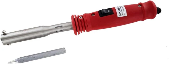 Alt view image 2 of 6 - MIYAKO 100 Watt Soldering Iron with High-Performance Ceramic Heater, Heavy Duty Pencil Style Welder with Plastic Handle, Replaceable Tip and Power Switch (74B8100)