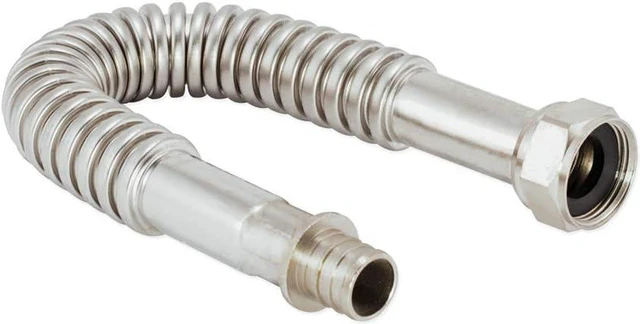 Alt view image 4 of 4 - Eastman 0438618 Corrugated Stainless Steel Water Heater Connector, 3/4 inch Crimp PEX x 3/4 inch FIP, 18 inch