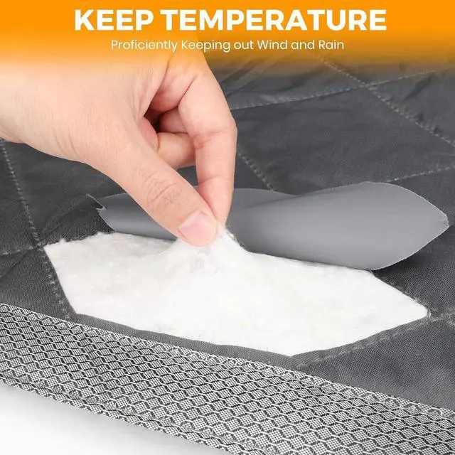 Alt view image 4 of 6 - NABOWAN Magnetic Thermal Insulated Door Curtain - Fits Door Size 36" x 80", Easy Install Door Insulation Curtain, Full Frame Widen Hook & Loop for Air Conditioner Heater Room, Home, Kitchen, Loft