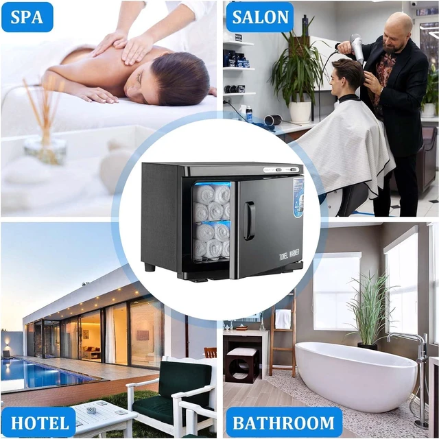 Alt view image 5 of 7 - Hot Towel Warmer Cabinet with LED Light - JXSDLIY 23L Large Capacity Towel Cabinet for Bathroom 2-in-1 Professional Hot Towel Warmers for Facials SPA Massage Salon Heats Up Quick Towel Heater (black)