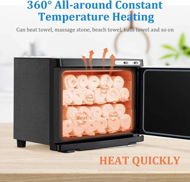 Alt view image 6 of 7 - Hot Towel Warmer Cabinet with LED Light - JXSDLIY 23L Large Capacity Towel Cabinet for Bathroom 2-in-1 Professional Hot Towel Warmers for Facials SPA Massage Salon Heats Up Quick Towel Heater (black)