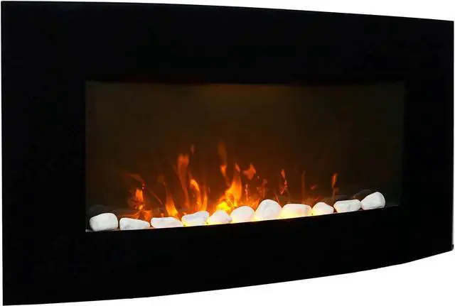Alt view image 2 of 7 - Paramount EF-WM410 6A Stirling Curved Fireplace, 36, Black