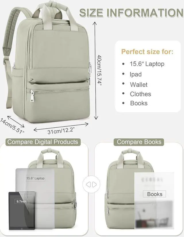 Alt view image 2 of 7 - Cabin Bags for Man for Women Underseat Carry-ons Bag for Travel Hand Luggage Bag Men Travel Backpack Cabin Size Fit 14 inch Laptop Backpack Grass Green