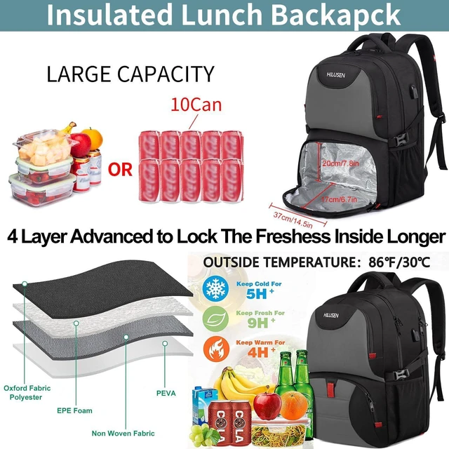 Alt view image 2 of 7 - Travel Laptop Backpack,Extra Large Backpack for Men with USB Charging Port,Water Resistant TSA Friendly Big Business Work Backpack College Student Computer Bookbag Fits 17.3 Inch Laptop&Notebook