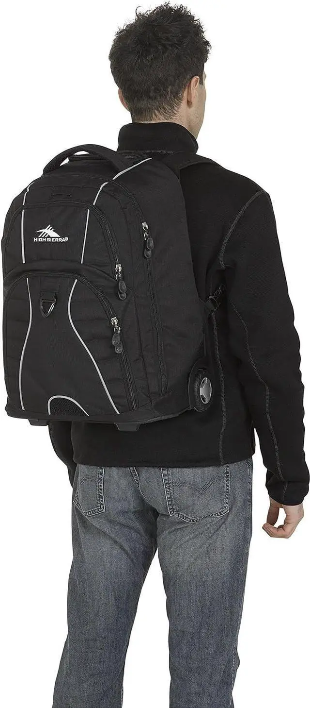 Alt view image 5 of 5 - High Sierra Freewheel Wheeled Laptop Backpack, Black, One Size