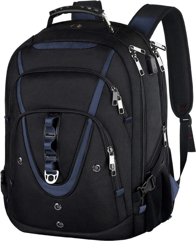 Main image of 17.3 Laptop Backpack for Men Women, Extra Large Travel laptop Backpack with Rain Cover, TSA Friendly Flight Approved with RFID Anti Theft Pocket and USB Charger Port, Water Resistant School BookBag