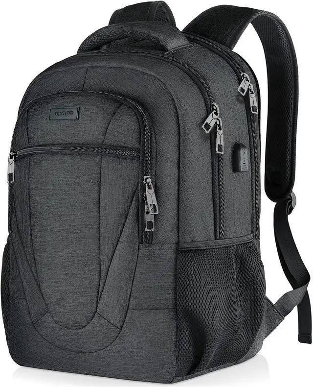 Main image of Travel Laptop Backpack for Men and Women, Backpacks for School Teen Boys, Business Anti Theft Slim Durable Back Pack with USB Charging Port, Adult Computer Bag Gift 15.6 IN Laptop, Black