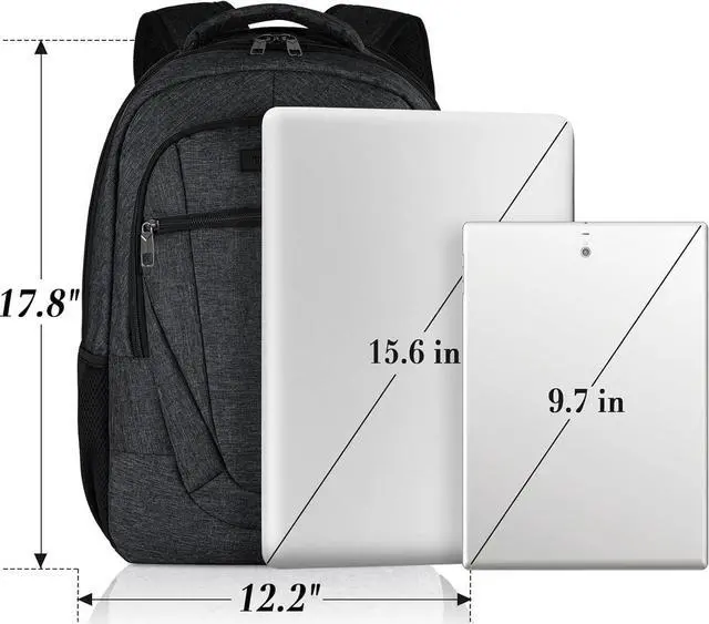 Alt view image 5 of 7 - Travel Laptop Backpack for Men and Women, Backpacks for School Teen Boys, Business Anti Theft Slim Durable Back Pack with USB Charging Port, Adult Computer Bag Gift 15.6 IN Laptop, Black