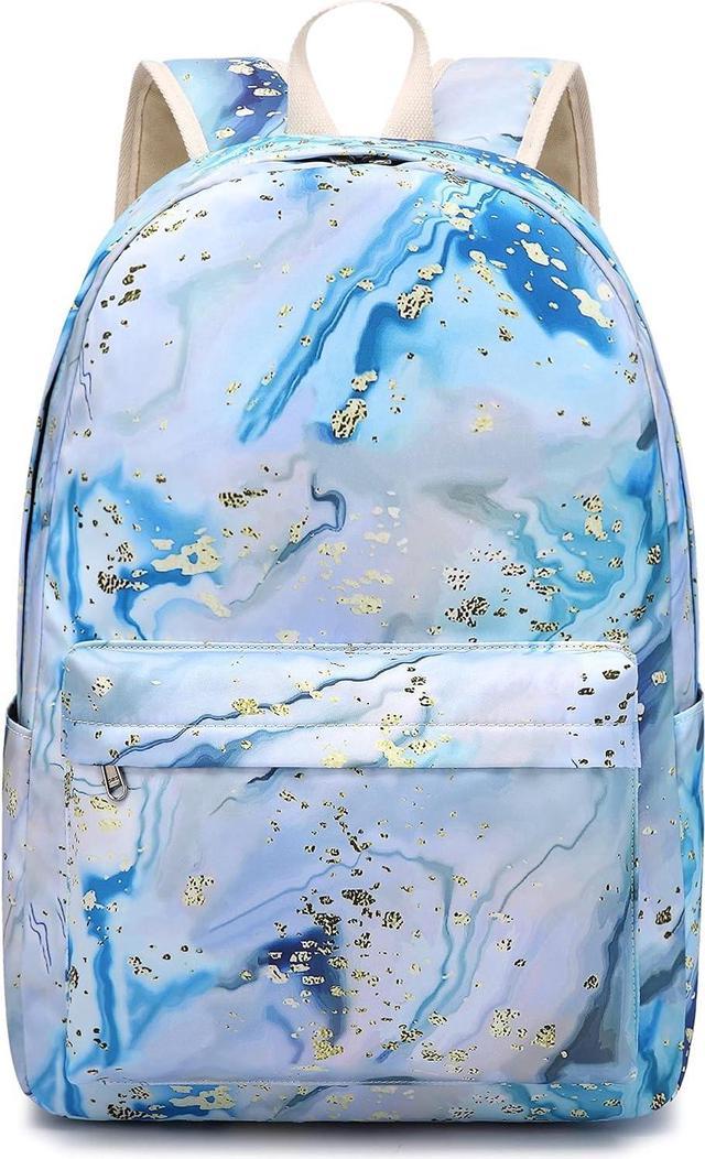 School Backpack for Teen Girls Women Laptop Backpack Marble