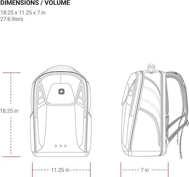Alt view image 5 of 6 - SwissGear 2762 ScanSmart Laptop Backpack, Black, 17-Inch, Black, 17-Inch, 2762 Scansmart Laptop Backpack