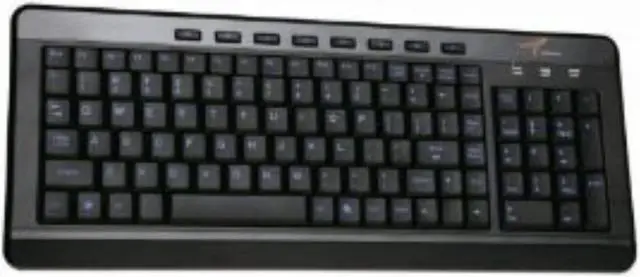 Alt view image 3 of 3 - iMBAPrice USB Backlit Blue LED Multimedia Keyboard, Piano Black (IMBA-SBL-BKB)