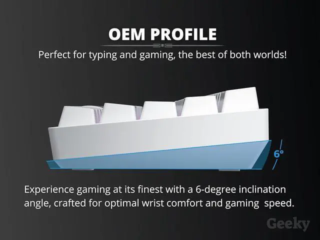 Alt view image 7 of 7 - GK61 SE 60% | Mechanical Gaming Keyboard | 61 Keys Multi Color RGB LED Backlit for PC/Mac Gamer | ANSI US American Layout (White, Mechanical Brown)