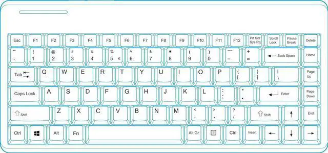 Alt view image 6 of 6 - Perixx PERIBOARD-409U, Mini Keyboard - USB - 12.40"x5.79"x0.79 Dimension - Piano Finish Black