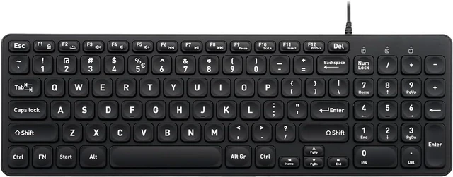 Main image of Perixx PERIBOARD-333B Wired Backlit USB Keyboard- X Type Scissor Keys - Compact 14.25x4.57 Inches - Big Print Letters - White Backlit - US English,11618