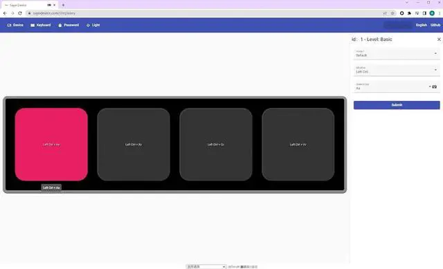 Alt view image 6 of 6 - Mini 4-Key Select-All Cut Copy Paste Macro Pad Ctrl A X C V Shortcut One Handed Keyboard RGB Gaming Mechanical Keyboard OSU Keypad Programmable Keyboard for Working and Gaming. (White)
