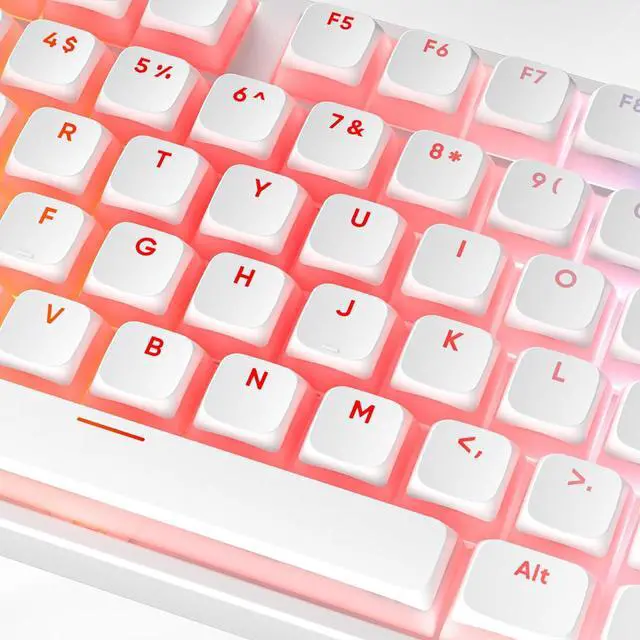 Alt view image 5 of 7 - Ussixchare PBT Pudding Keycaps Set 117 Keys, Double Shot Translucent XDA Profile for ISO & ANSI Layout 61/68/84/87/104 Keys Mechanical Keyboard