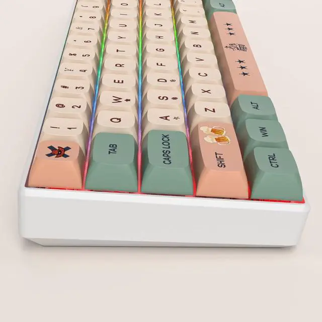 Alt view image 6 of 6 - Guffercty kred 136-keycaps XDA Profile PBT Keyboard Key caps Full Set, Custom Keycaps Dye Sublimation for 61/68/84/87/108 Mechanical Keyboard (Cowboy)