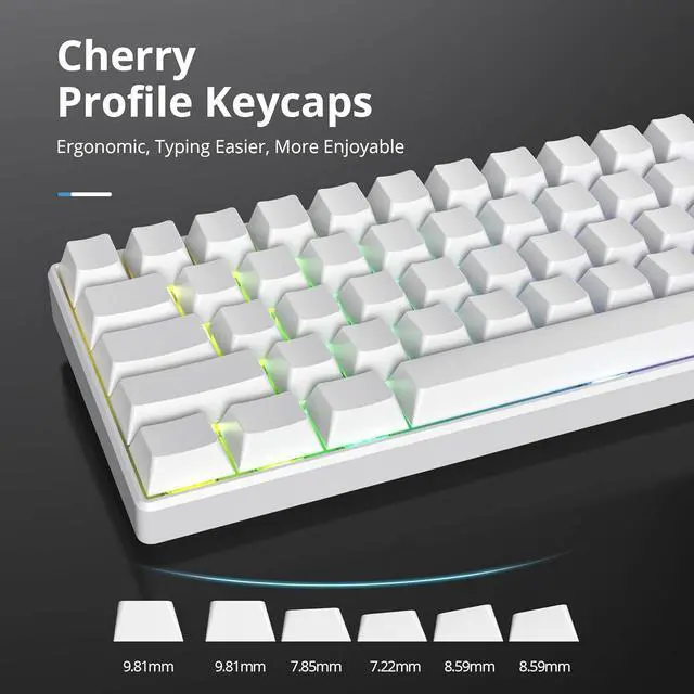 Alt view image 6 of 7 - Blank White PBT keycaps Custom Cherry Profile 1.5mm Thick ANSI ISO Minimalist Keycap Set for 60% 65% 75% Fullsize MX Switches Mechanical Keyboard (Blank White)