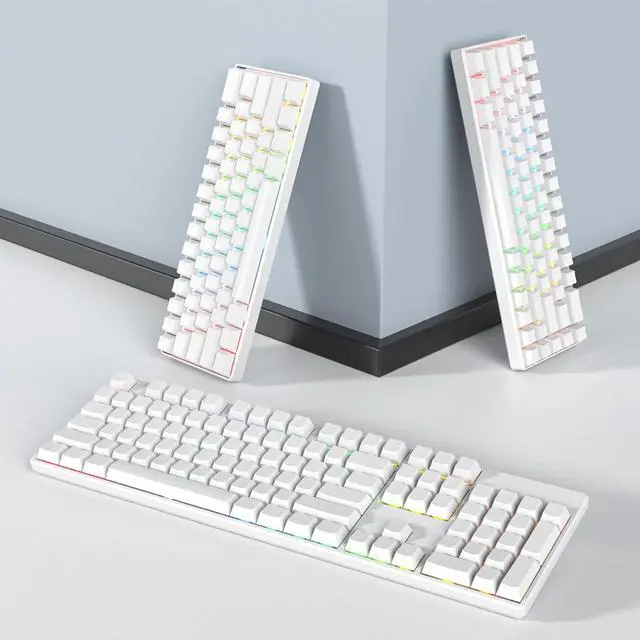 Alt view image 7 of 7 - Blank White PBT keycaps Custom Cherry Profile 1.5mm Thick ANSI ISO Minimalist Keycap Set for 60% 65% 75% Fullsize MX Switches Mechanical Keyboard (Blank White)