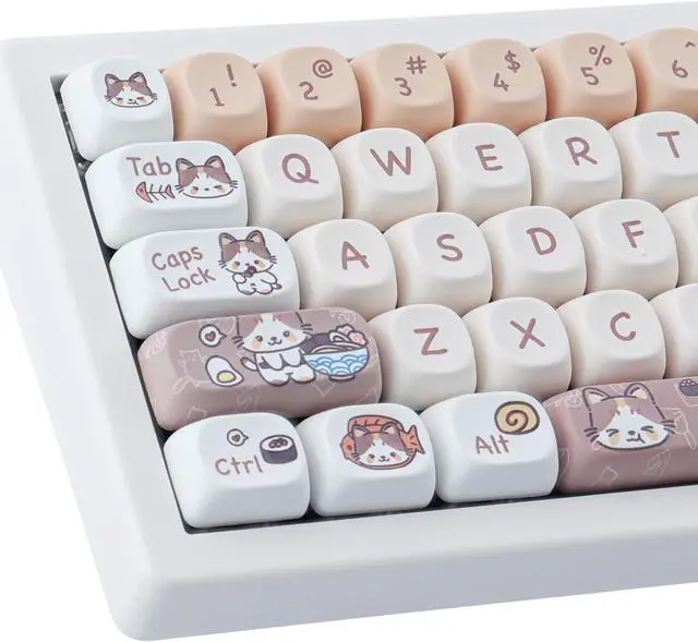 キキ˚✧₊ TYRIXKI PBT Keycaps 142 Keys Cute Keycaps Dye-Sublimation