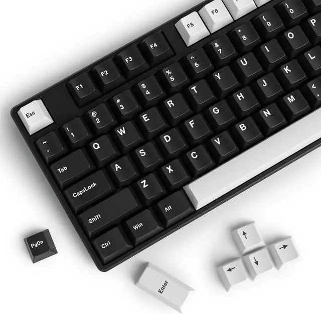 Alt view image 6 of 7 - Mosptnspg WOB Cherry Profile Custom keycaps168 Key PBT Doubleshot Key Cap Set for 60%/64/84/108 Cherry/gateron MX switches US ANSI Layout Mechanical Keyboard